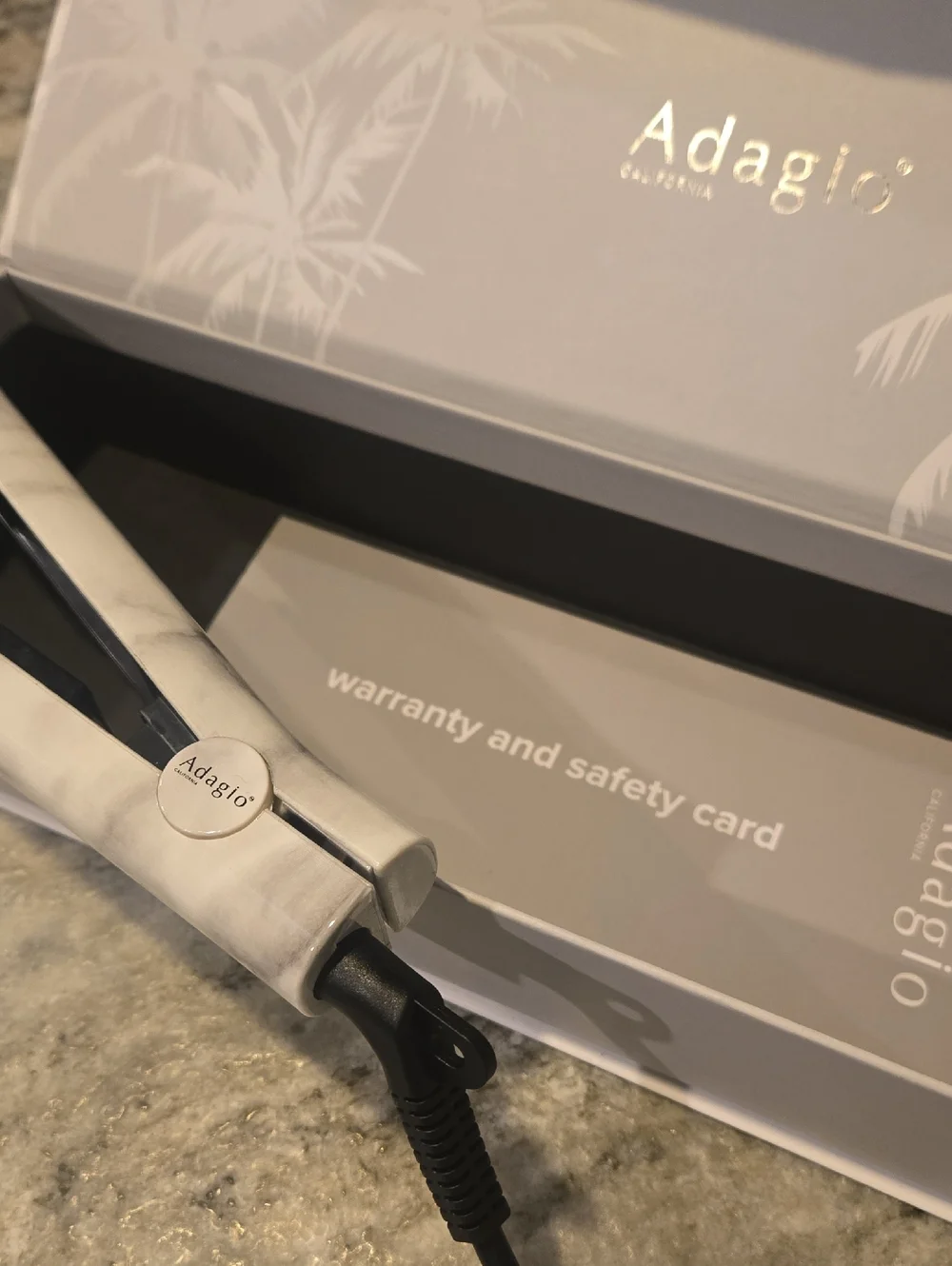 Adagio Ceramic Soft Touch Flat Iron - White